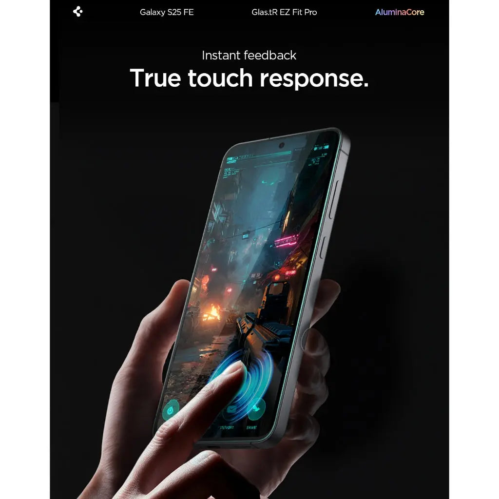 Spigen Samsung S25 FE Screen Protector Glas.tR EZ Fit Pro Tech House Singapore