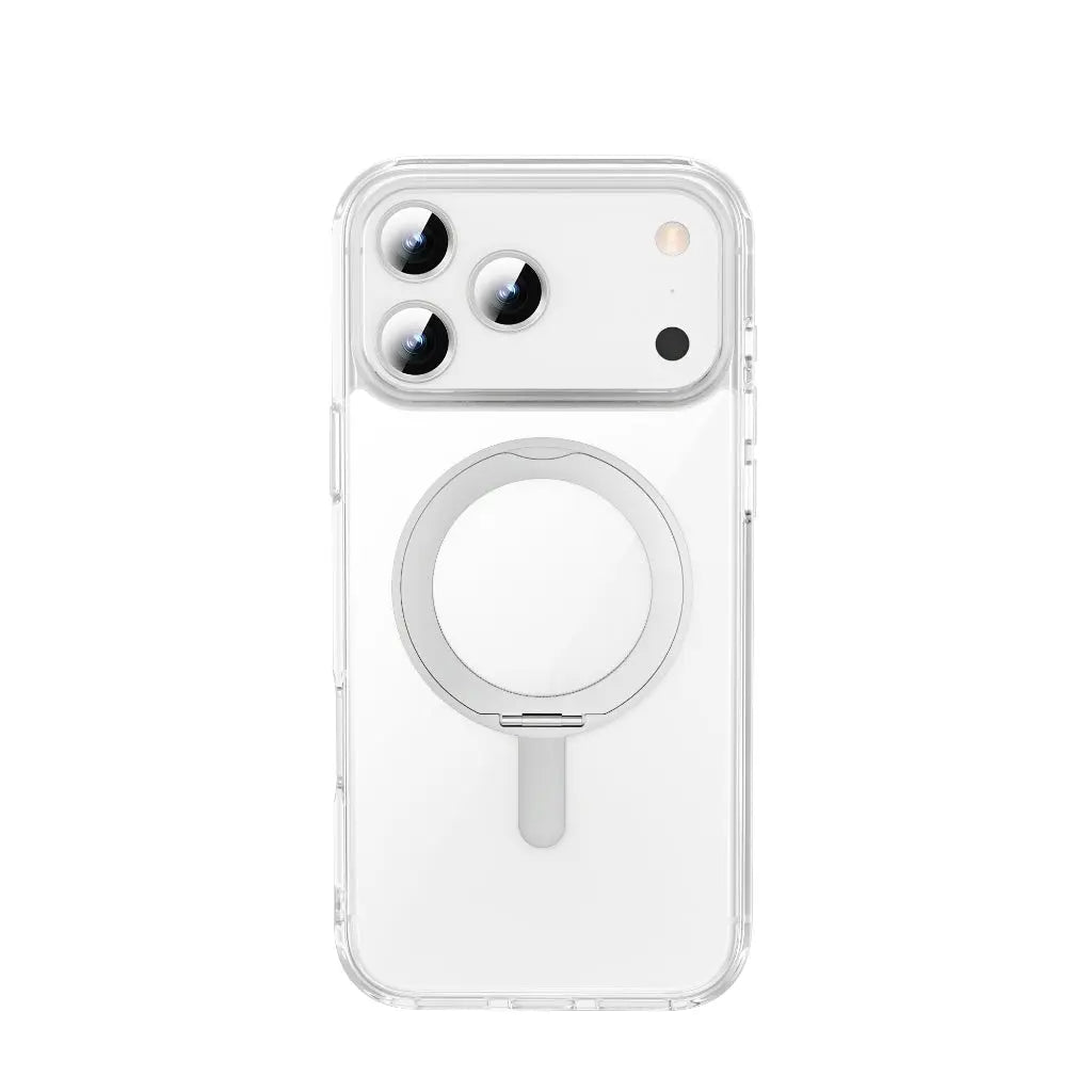 WiWU iPhone 17 Pro / iPhone 17 Pro Max Casing iShield Ultra Magnetic Clear Case with 360 Rotating Stand MCC-201 Tech House Singapore