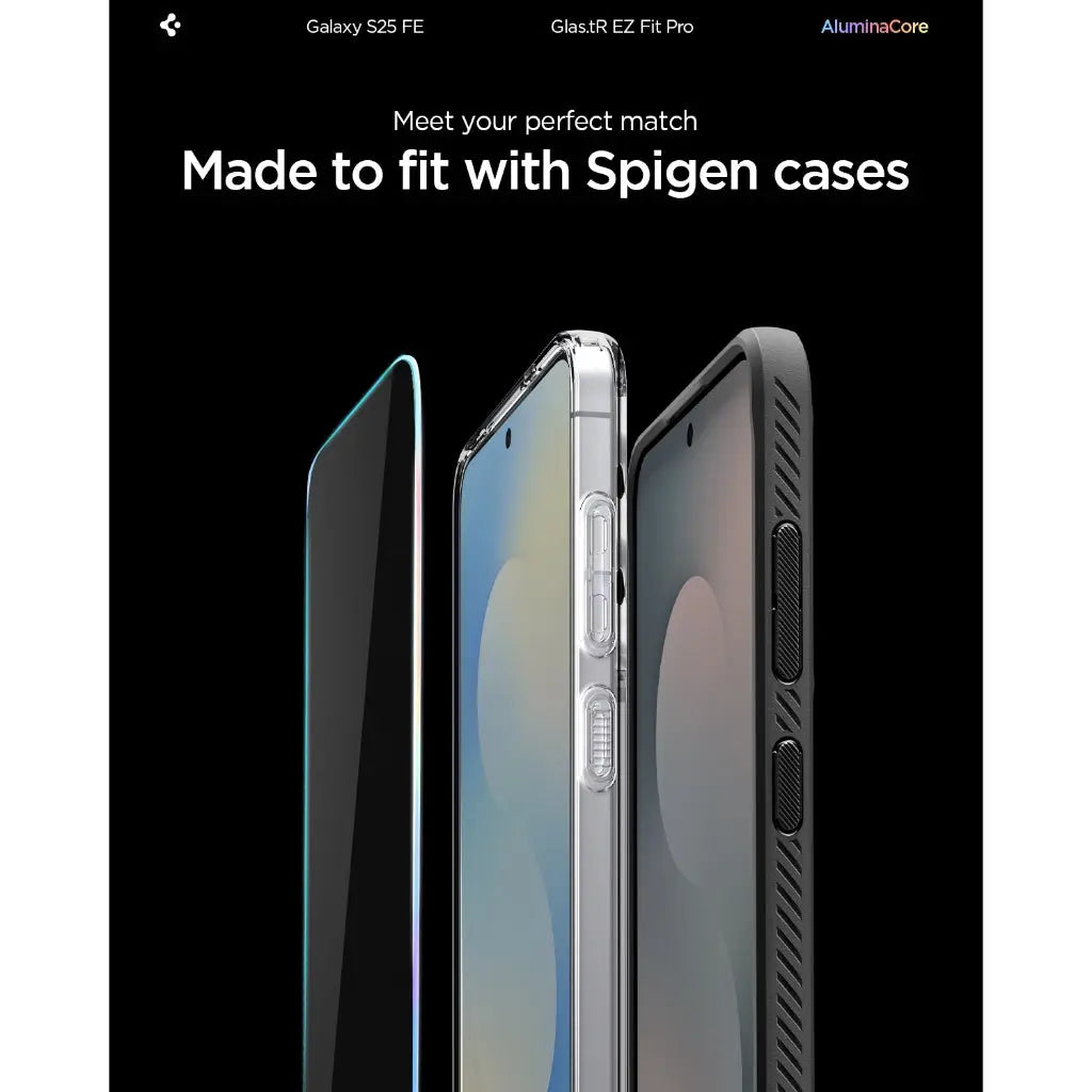 Spigen Samsung S25 FE Screen Protector Glas.tR EZ Fit Pro Tech House Singapore