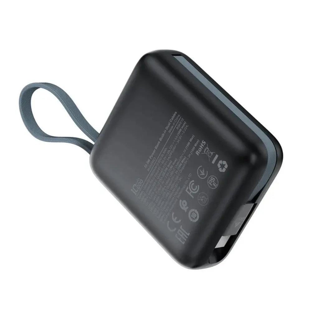Acefast M23 Power Bank 10000mAh PD 22.5W Built-In Dual USB C and Lightning Cables [CCC Certified] Tech House Singapore