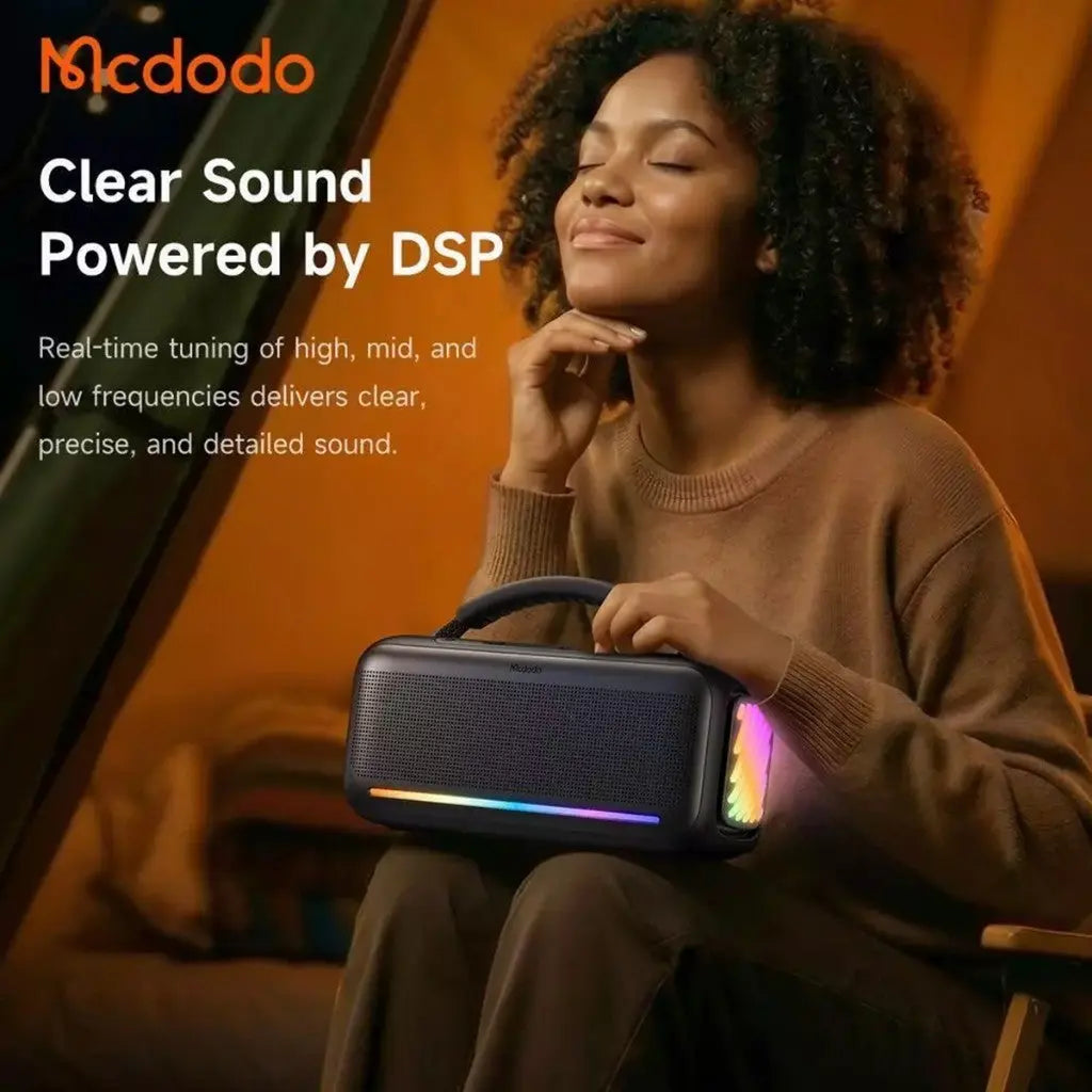 Mcdodo ZENO BoomBox 2 Portable Wireless Speaker Powerful Bass with RGB Light BS-8980 Tech House Singapore