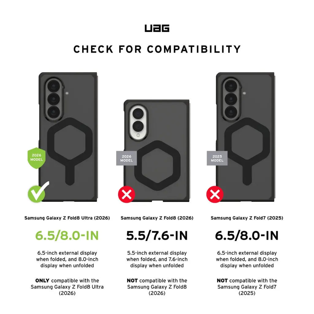 UAG Samsung Z Fold 8 Ultra Case Mouve MagFit Magnetic Case Translucent Matte Protective Samsung Case Tech House Singapore