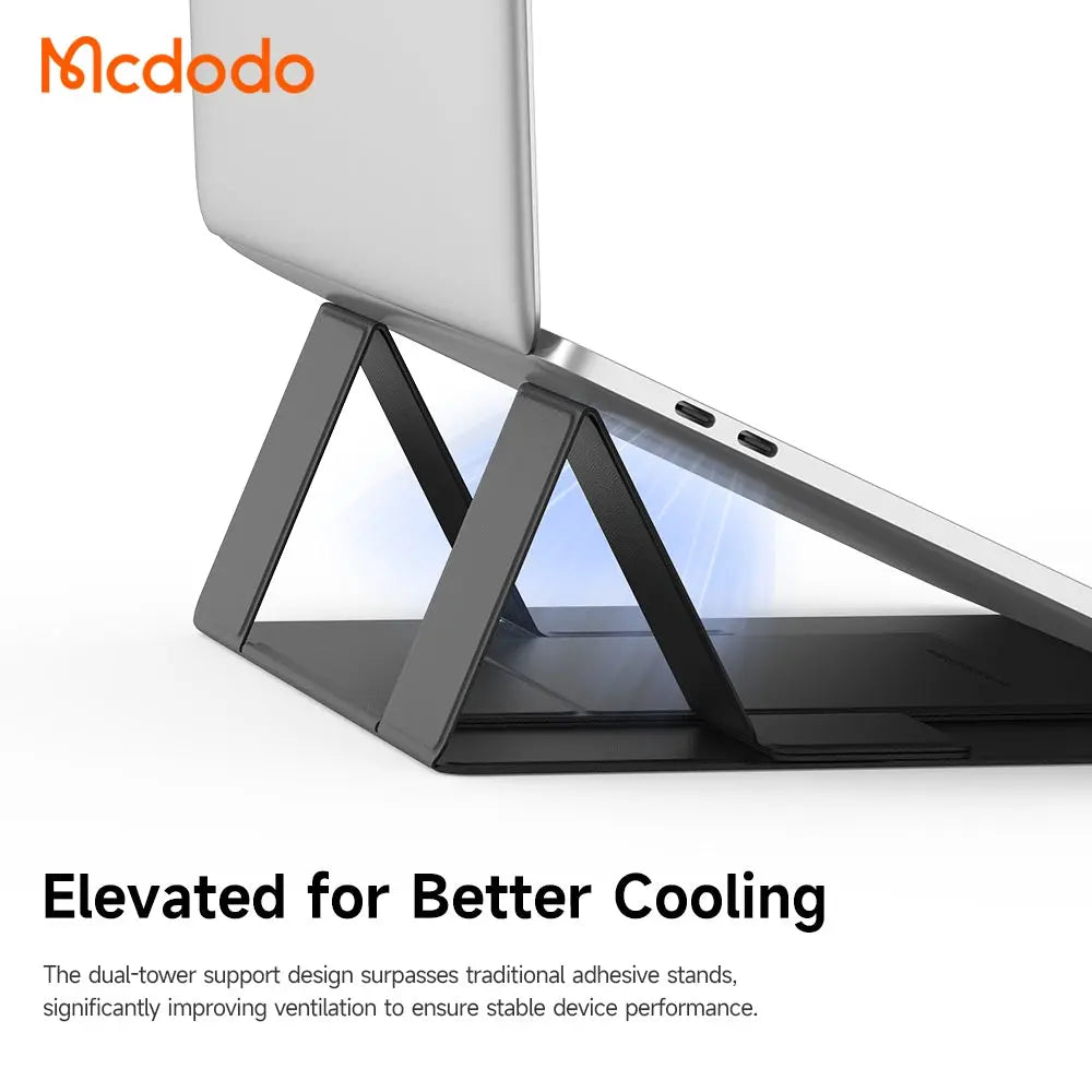 Mcdodo Leather Mangetic Foldable Laptop & Tablet Stand with Dual-Height Adjustment FS-8020 Tech House Singapore