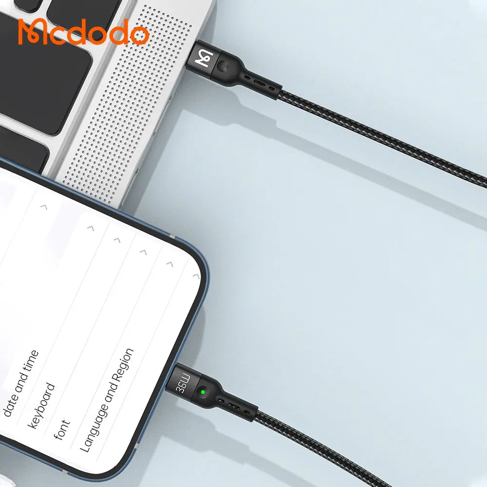 Mcdodo 36W Type-C to L Coil Data Cable 1.8m CA-1960 Tech House Singapore