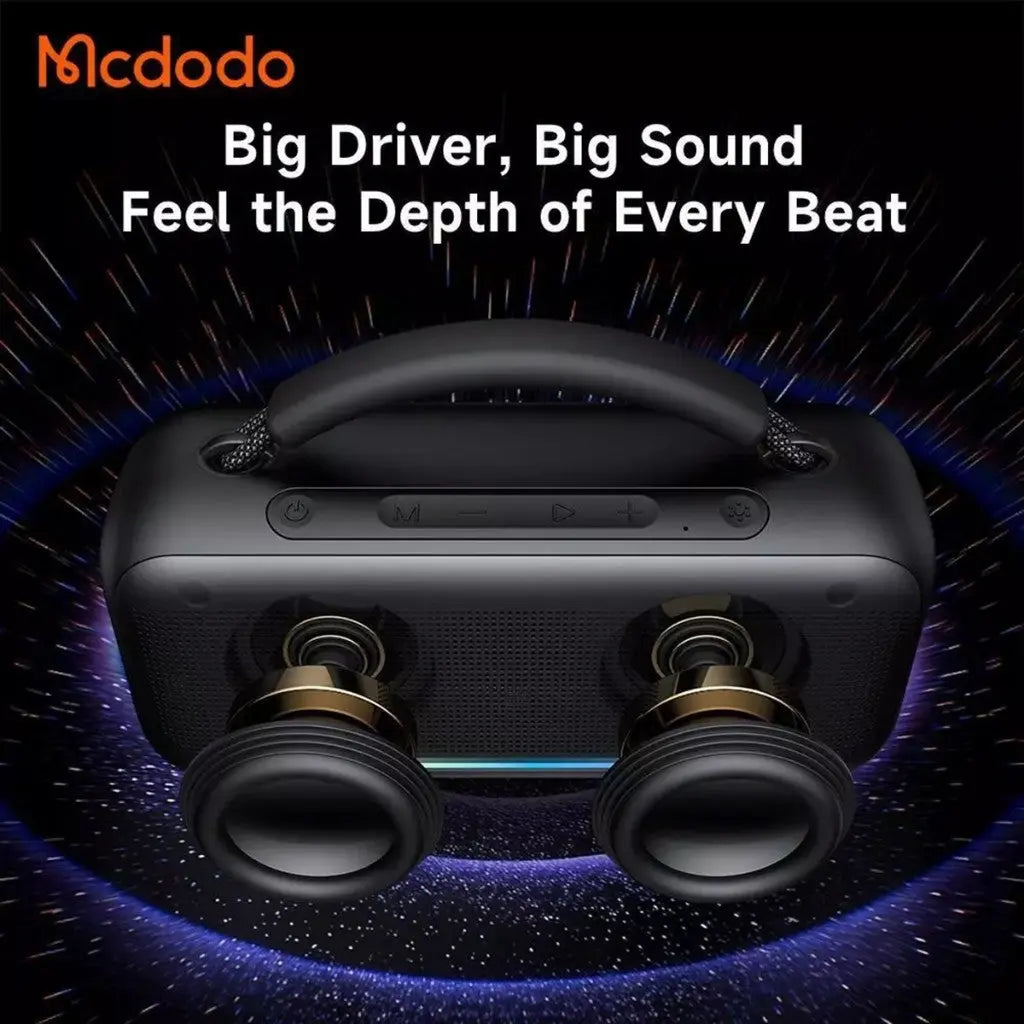 Mcdodo ZENO BoomBox 2 Portable Wireless Speaker Powerful Bass with RGB Light BS-8980 Tech House Singapore