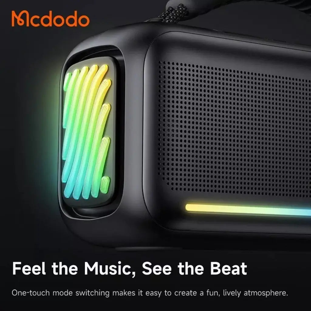 Mcdodo ZENO BoomBox 2 Portable Wireless Speaker Powerful Bass with RGB Light BS-8980 Tech House Singapore