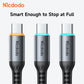 Mcdodo USB-C to USB- C Cable 100W Fast Charging Braided Nylon 1.2m Cable with Smart Auto Power Off CA-2040 Tech House Singapore