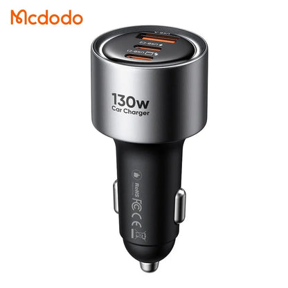 Mcdodo Gana Car Charger PD 130W Max Fast Charging 3-Port Car Charger CC-3190 Tech House Singapore