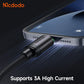Mcdodo USB-A to Lightning Cable Fast Charging Braided Nylon 1m Cable with Charging Light CA-2030 Tech House Singapore