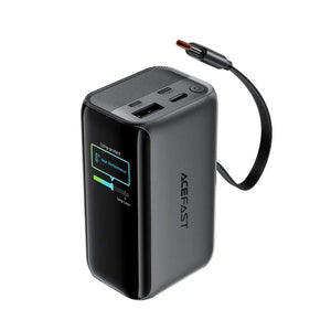 Acefast PB0902 Power Bank 10000mAh PD 45W Built-In Retractable USB C Cable Smart Display [CCC Certified] Tech House Singapore