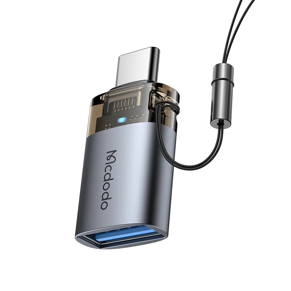 Mcdodo USB-A 3.0 to USB-C Transfer USB Adapter with Indicator Lights and Lanyard OT-7400 Tech House Singapore