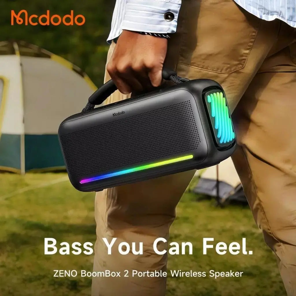 Mcdodo ZENO BoomBox 2 Portable Wireless Speaker Powerful Bass with RGB Light BS-8980 Tech House Singapore