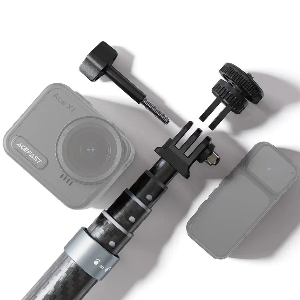 Acefast E38 Carbon Fiber Telescopic Selfie Stick 1.2m Selfie Stick for Phone Camera Tech House Singapore