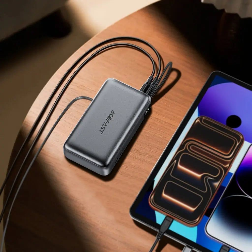 Acefast M34 Power Bank 20000mAh PD 45W Built-In Retractable USB C Cable [CCC Certified] Tech House Singapore