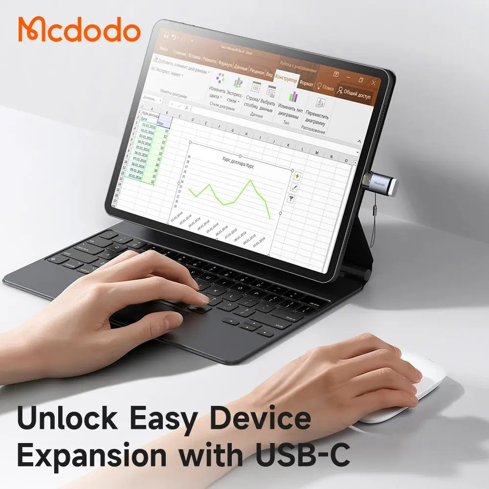 Mcdodo USB-A 3.0 to USB-C Transfer USB Adapter with Indicator Lights and Lanyard OT-7400 Tech House Singapore