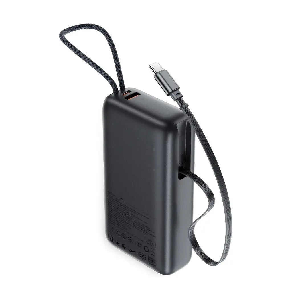 Acefast M34 Power Bank 20000mAh PD 45W Built-In Retractable USB C Cable [CCC Certified] Tech House Singapore