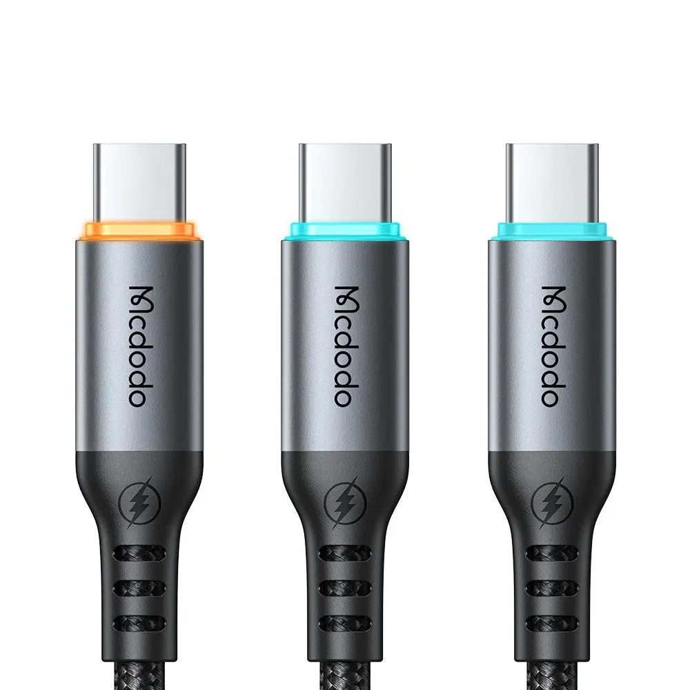 Mcdodo USB-C to USB- C Cable 100W Fast Charging Braided Nylon 1.2m Cable with Smart Auto Power Off CA-2040 Tech House Singapore