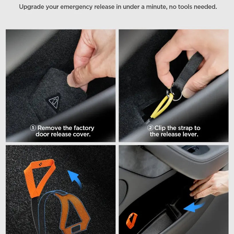 Spigen Tesla Model Y Juniper (2026/2025) Rear Side Door Pocket Guards + Emergency Door Release Handle (2P) TG120-YJ Spigen Singapore Singapore