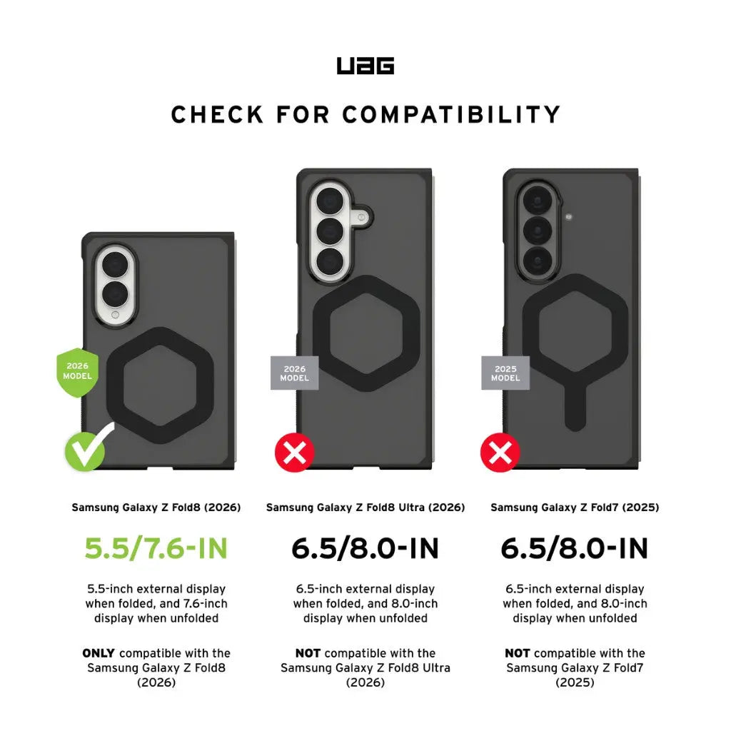 UAG Samsung Z Fold 8 Case Mouve MagFit Magnetic Case Translucent Matte Protective Samsung Case Tech House Singapore