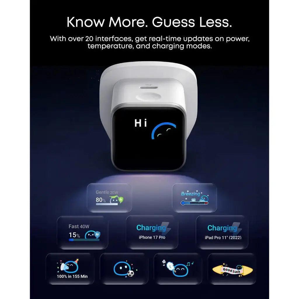 Anker Nano Charger 45W Fast Charging Smart Display Compact USB C Charger A121D Tech House Singapore