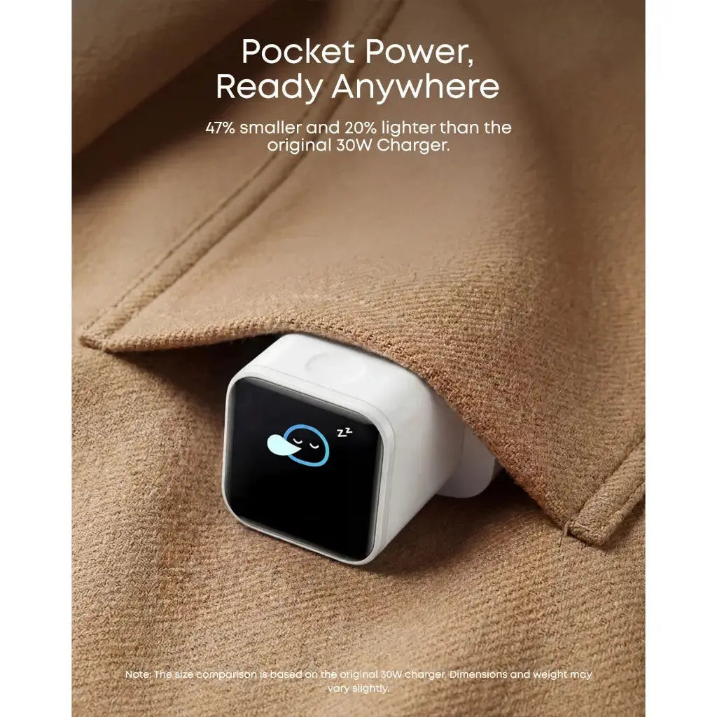 Anker Nano Charger 45W Fast Charging Smart Display Compact USB C Charger A121D Tech House Singapore