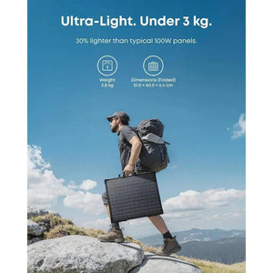 Anker SOLIX PS100 Bifacial Portable Solar Panel 100W Foldable Solar Charger AS310 Tech House Singapore