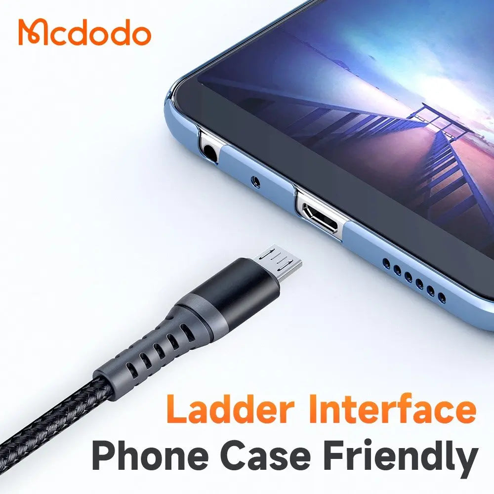 Mcdodo USB-A to Micro USB Cable Fast Charging Braided Nylon 0.2m Data Cable CA-2280 Tech House Singapore