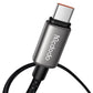 Mcdodo USB-C to USB-C Cable 240W Fast Charging Braided Nylon 1.2m Cable with TFT Screen Display CA-8750 Tech House Singapore