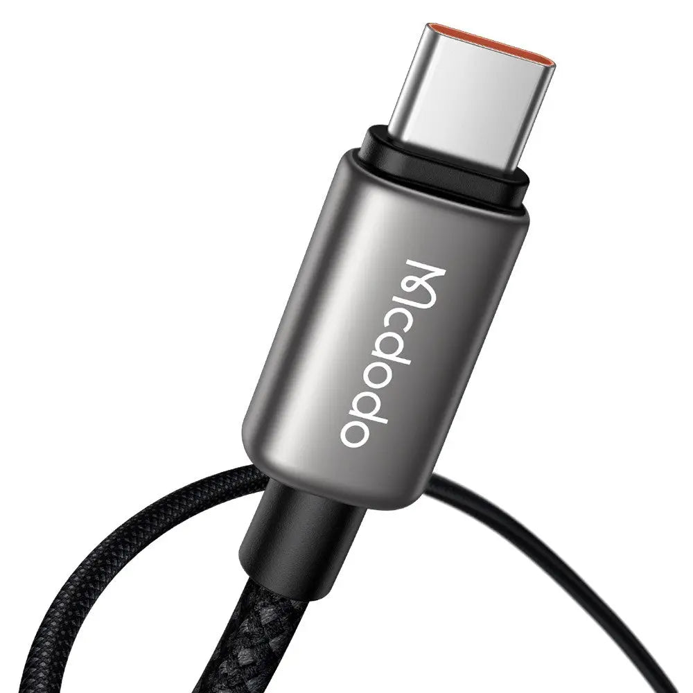Mcdodo USB-C to USB-C Cable 240W Fast Charging Braided Nylon 1.2m Cable with TFT Screen Display CA-8750 Tech House Singapore
