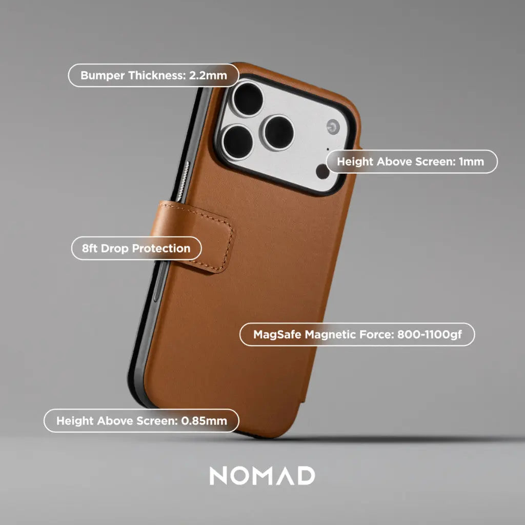 UAG Nomad iPhone 18 Pro Max / 17 Pro Max Case 6.9" Modern Leather Folio Magnetic Phone case iPhone Cover Tech House Singapore