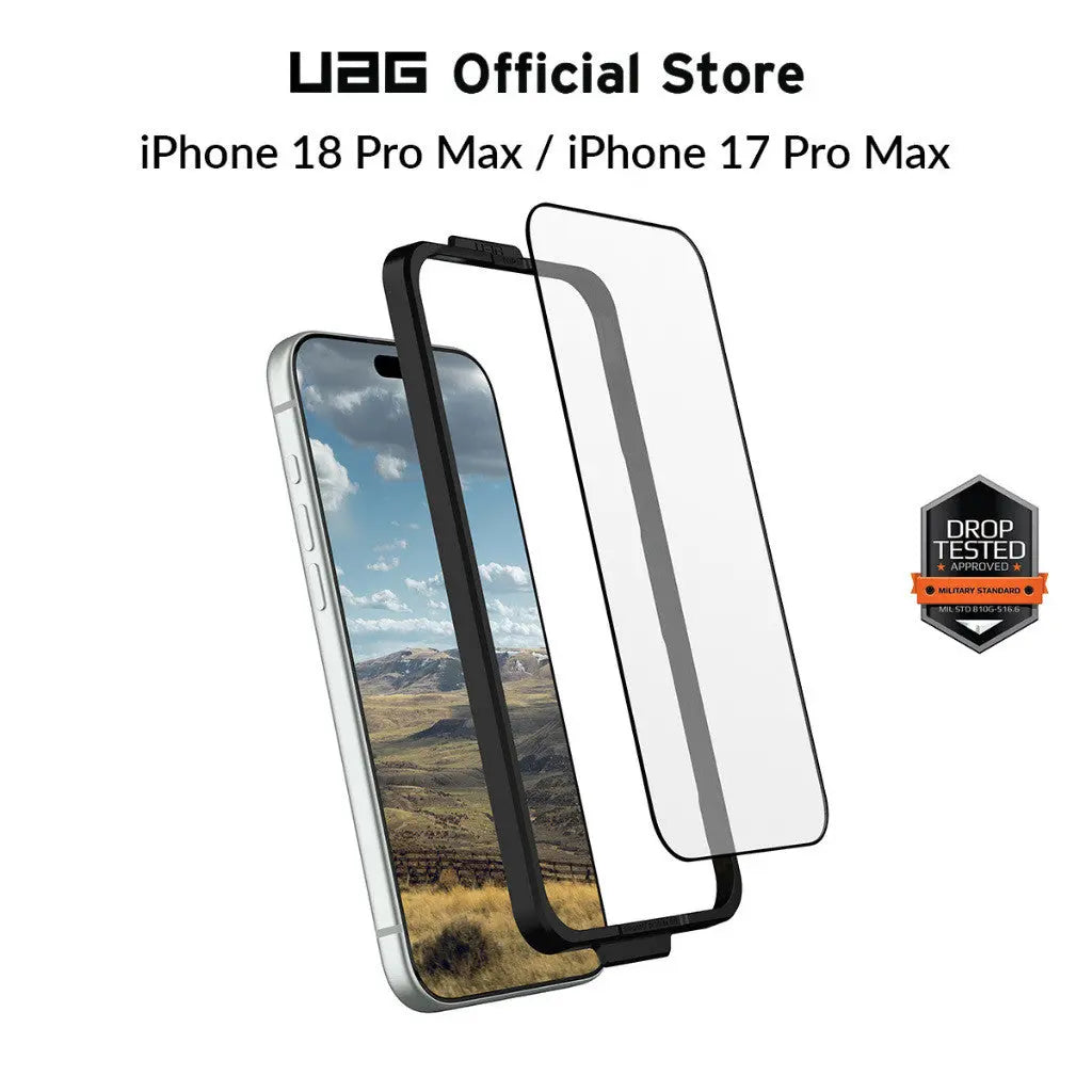 UAG iPhone 18 Pro Max / 17 Pro Max Screen Protector Glass Shield LT 9H Hardness Scratch Resistance Tempered Glass Tech House Singapore