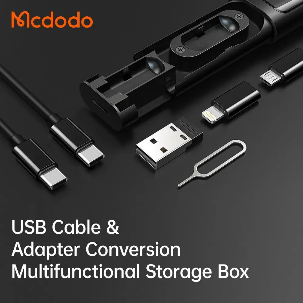 Mcdodo Multifunctional Storage Box USB Cable Conversion Adapter Built-In Card Slot Travel Kit WF-1720 Tech House Singapore