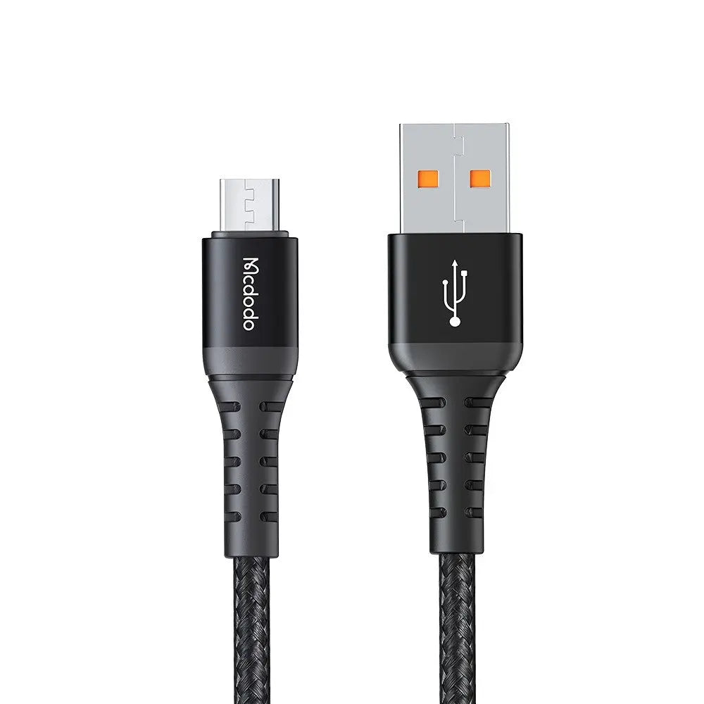 Mcdodo USB-A to Micro USB Cable Fast Charging Braided Nylon 0.2m Data Cable CA-2280 Tech House Singapore