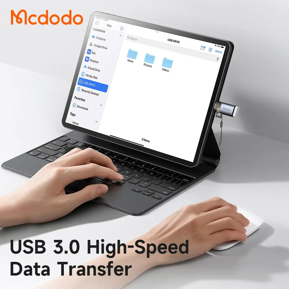 Mcdodo 2-in-1 USB-A to Lightning Transfer Adapter Built-in TF Card Reader with Lanyard OT-7850 Tech House Singapore