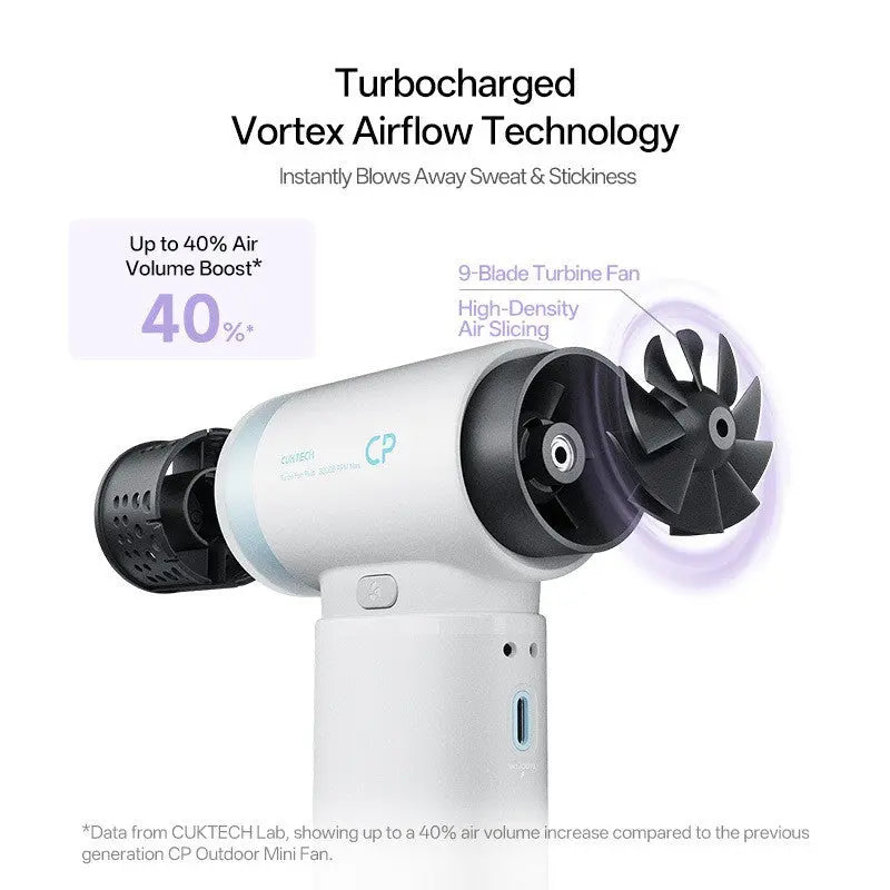 CUKTECH CP Turbo Fan Plus 2-in-1 Detachable Handheld Fan and 10000mAh Power Bank 33W Fast Charging Mini Cooling Fan BF02 Tech House Singapore