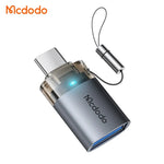Mcdodo USB-A 3.0 to USB-C Transfer USB Adapter with Indicator Lights and Lanyard OT-7400 Tech House Singapore