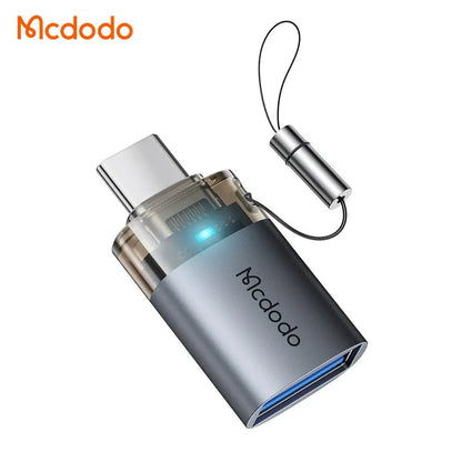 Mcdodo USB-A 3.0 to USB-C Transfer USB Adapter with Indicator Lights and Lanyard OT-7400 Tech House Singapore