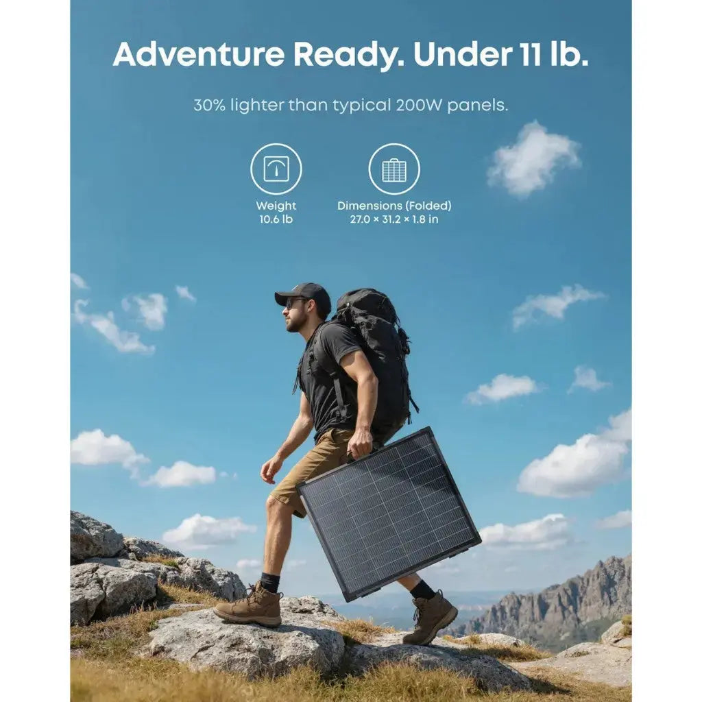 Anker SOLIX PS200 Bifacial Portable Solar Panel 200W Foldable Solar Charger AS320 Tech House Singapore