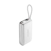 Acefast M32 Power Bank 10000mAh PD 35W Built-In Retractable USB C Cable [CCC Certified] - Silver
