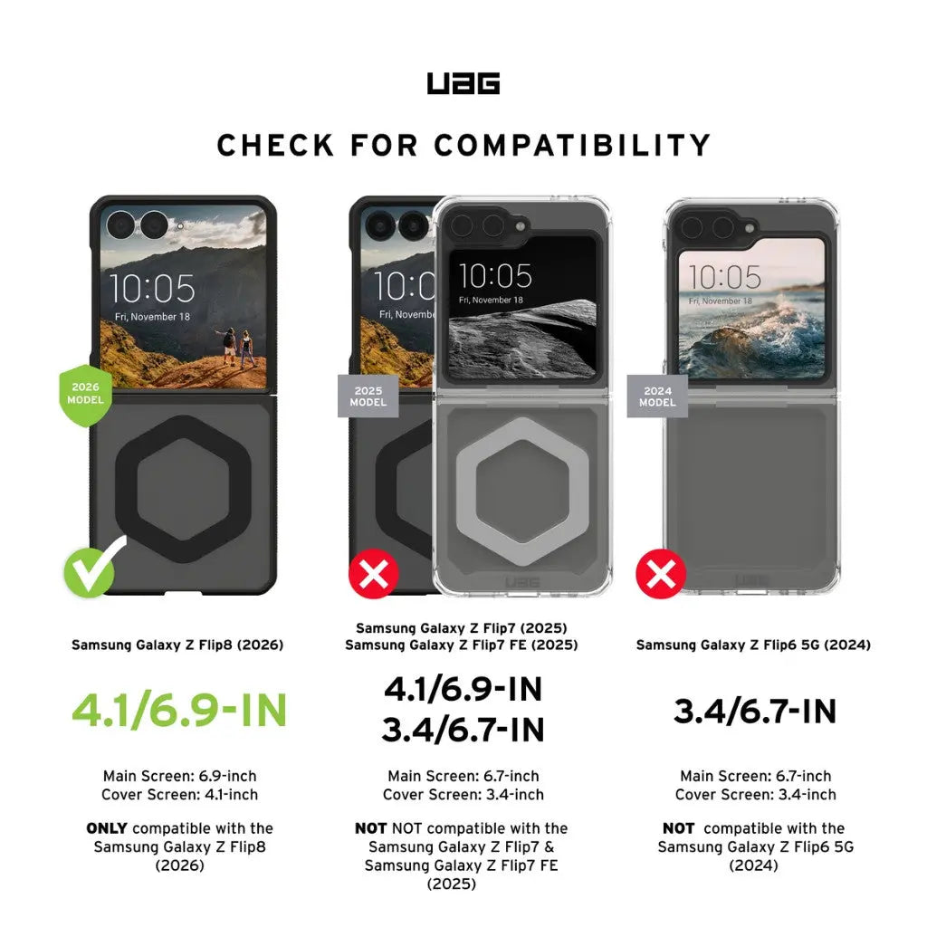 UAG Samsung Z Flip 8 Case Mouve Magnetic Phone Case Protective Samsung Cover Galaxy Z Flip 8 Case Tech House Singapore