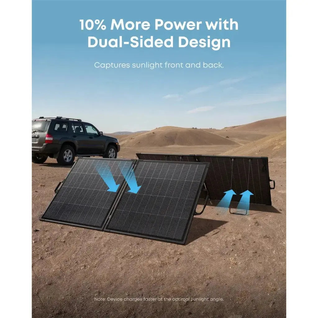 Anker SOLIX PS200 Bifacial Portable Solar Panel 200W Foldable Solar Charger AS320 Tech House Singapore