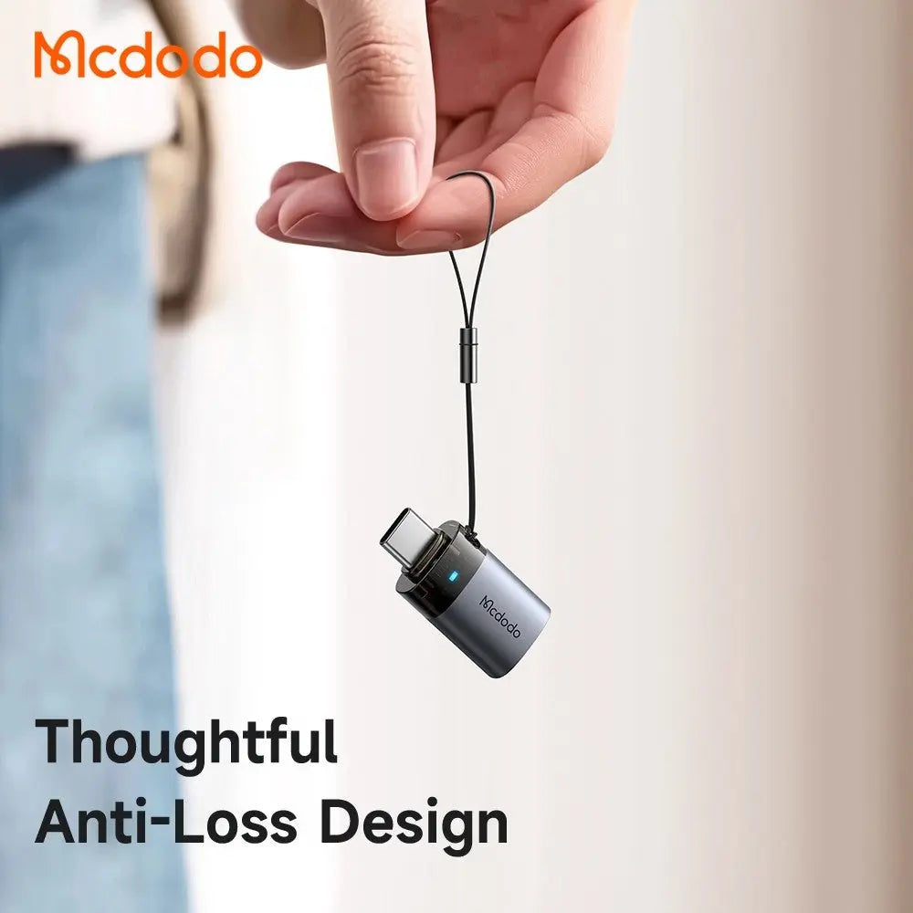 Mcdodo USB-A 3.0 to USB-C Transfer USB Adapter with Indicator Lights and Lanyard OT-7400 Tech House Singapore
