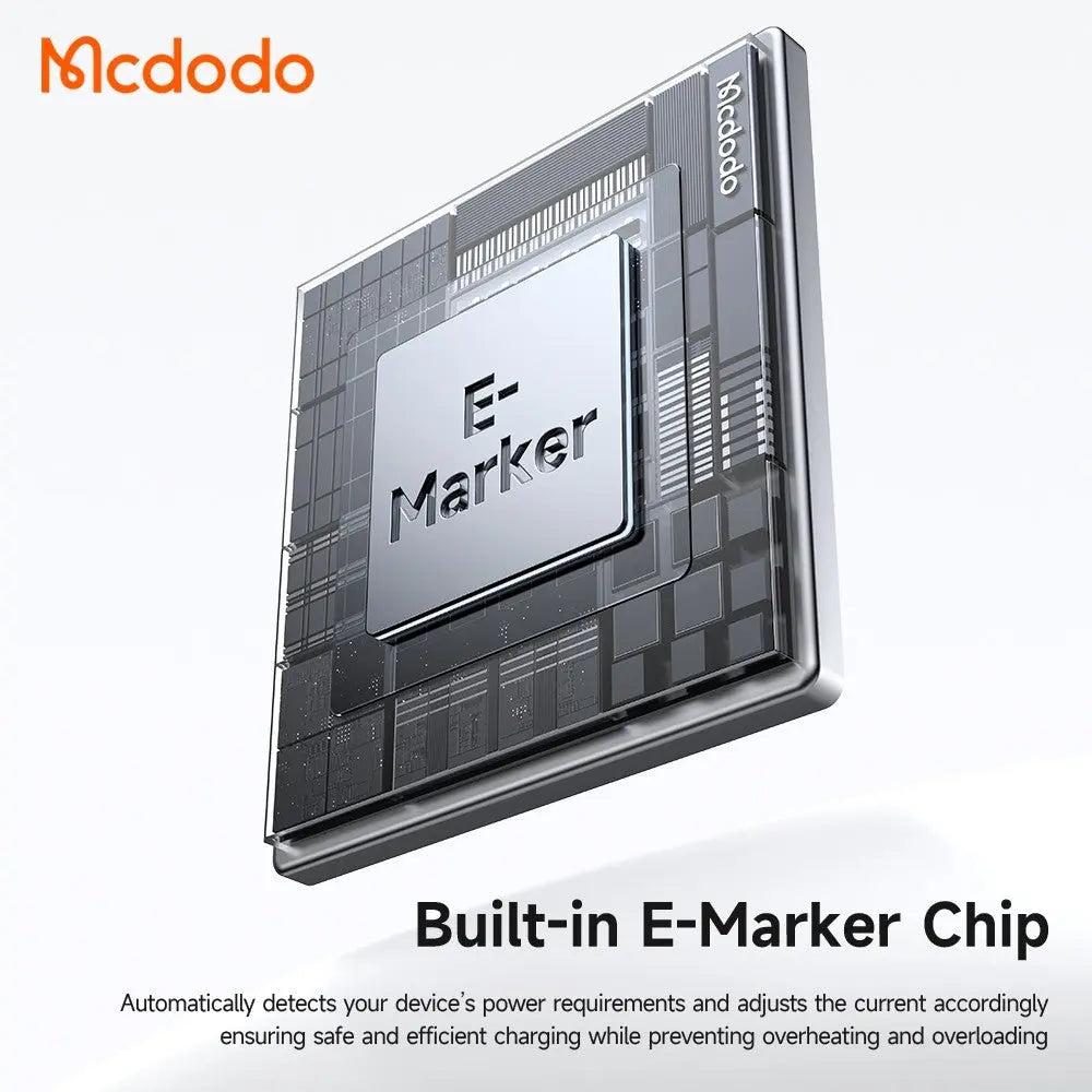 Mcdodo USB-C to USB- C Cable 100W Fast Charging Braided Nylon 1.2m Cable with Smart Auto Power Off CA-2040 Tech House Singapore