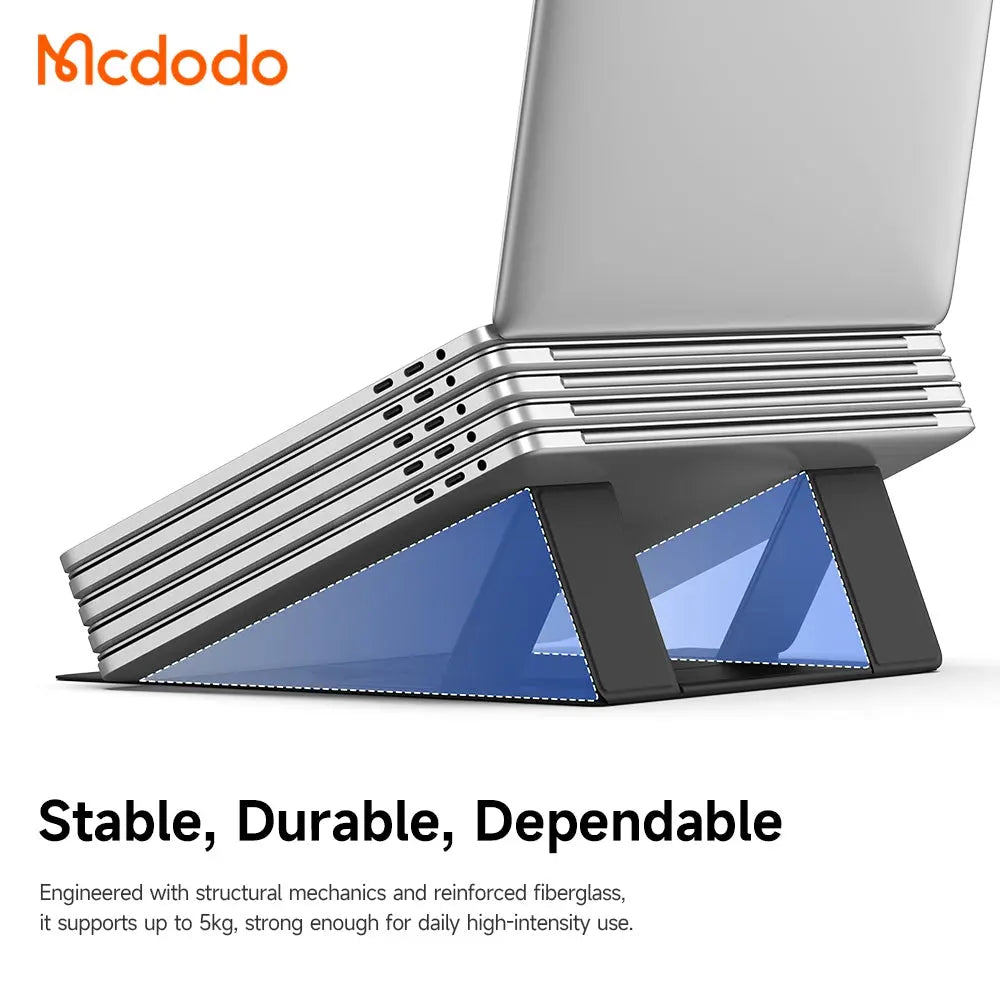 Mcdodo Leather Mangetic Foldable Laptop & Tablet Stand with Dual-Height Adjustment FS-8020 Tech House Singapore