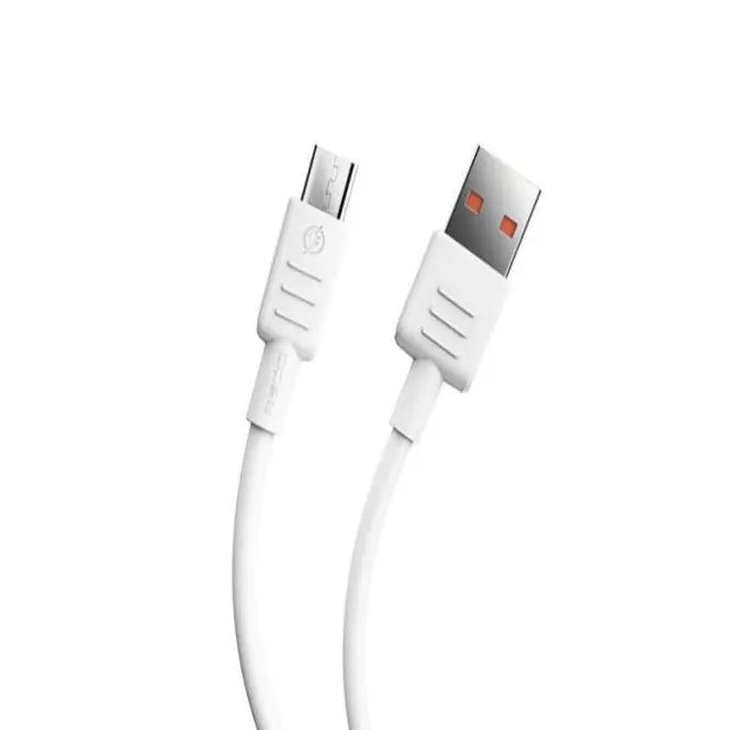 Recci USB A to Micro Cable Usb 2.4A Data Cable 1m White RS10M Tech House Singapore