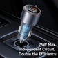 Mcdodo Car Charger PD 75W Fast Charging Dual-Port USB-C and USB-A with Digital Display CC-3690 Tech House Singapore
