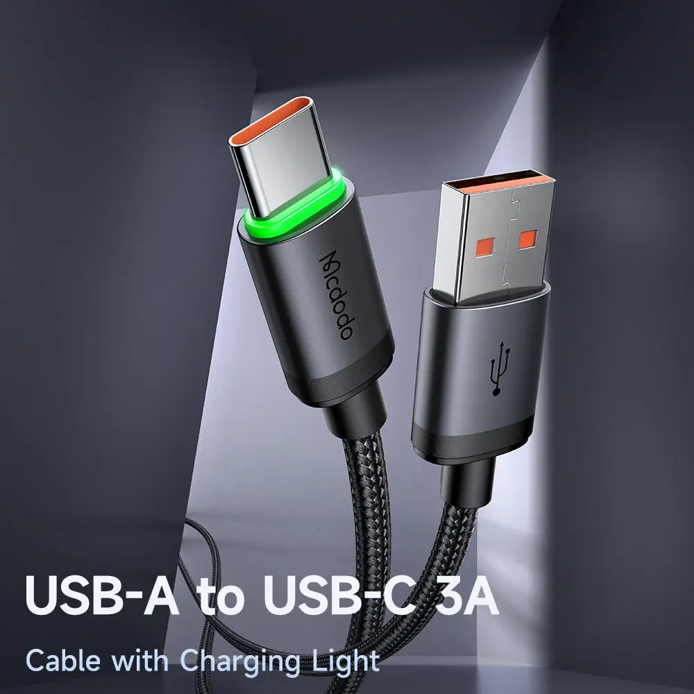 Mcdodo USB-A to USB-C Cable 60W Fast Charging Cable with Charging Light 1M CA-3960 Tech House Singapore