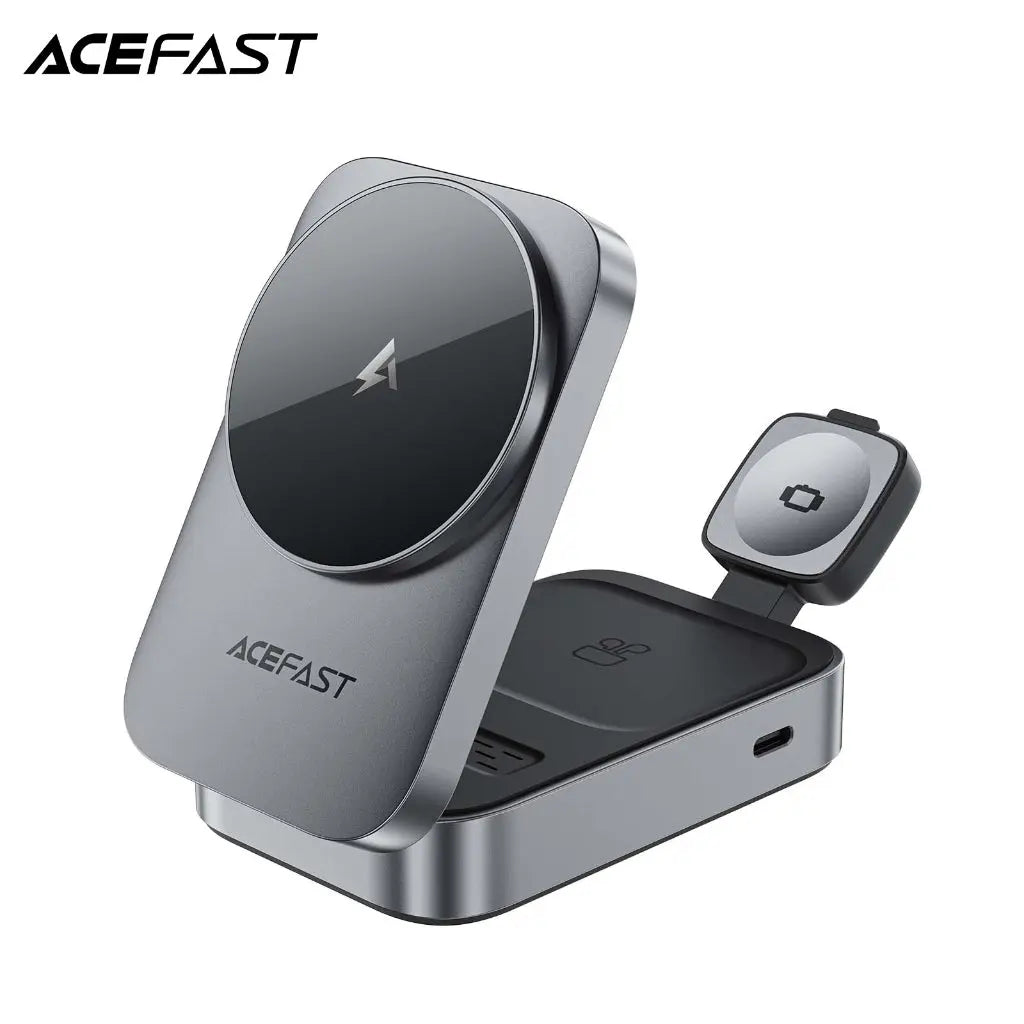 Acefast Desktop 3-in-1 Wireless Charging Station 22.5W Max Foldable Magnetic Charger Holder E22 Tech House Singapore