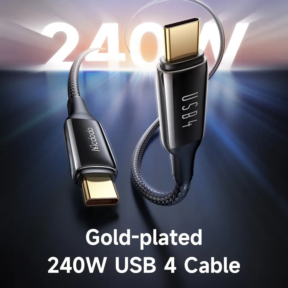 Mcdodo USB-C to USB-C Cable USB 4.0 240W Fast Charging PD 3.1 Cable 1.2M CA-2990 Tech House Singapore