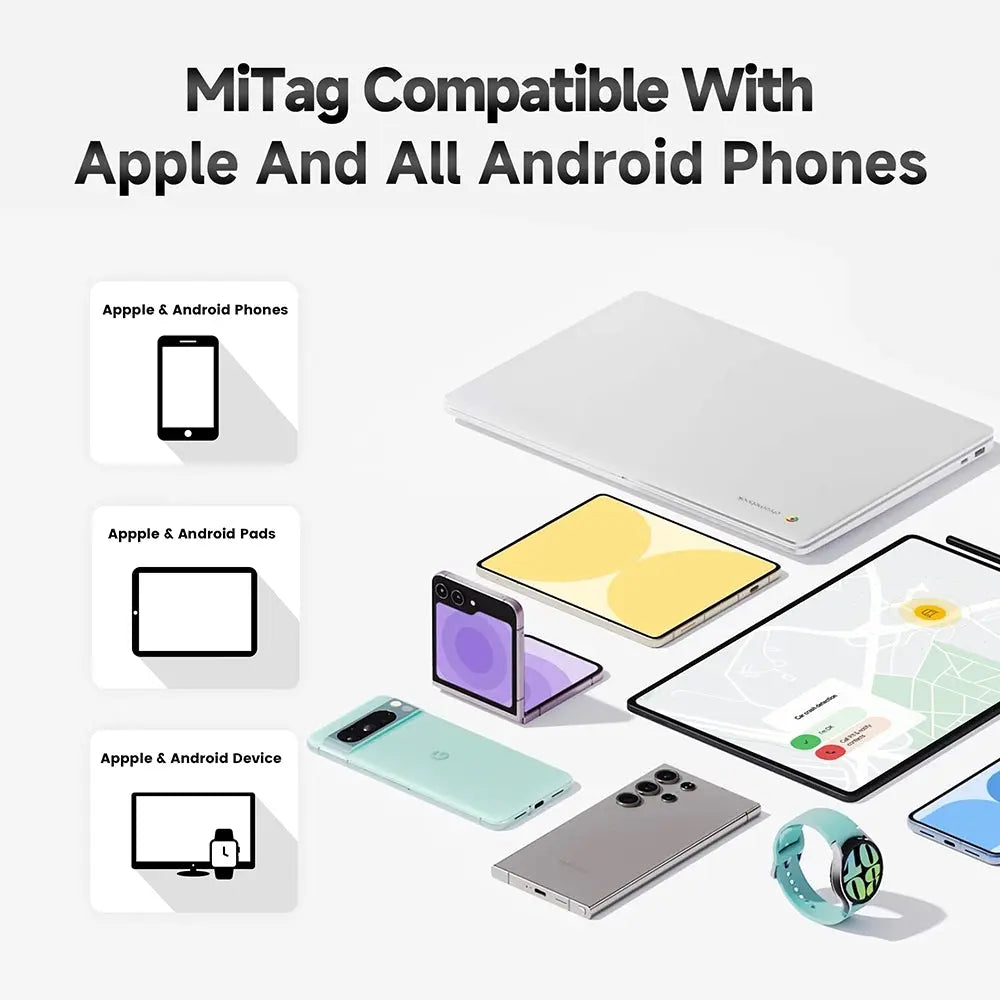 MiLi MiTag Duo with leather case Item Finder Luggage Locator Global GPS Tracking Keys Finder for iOS & Android Tech House Singapore